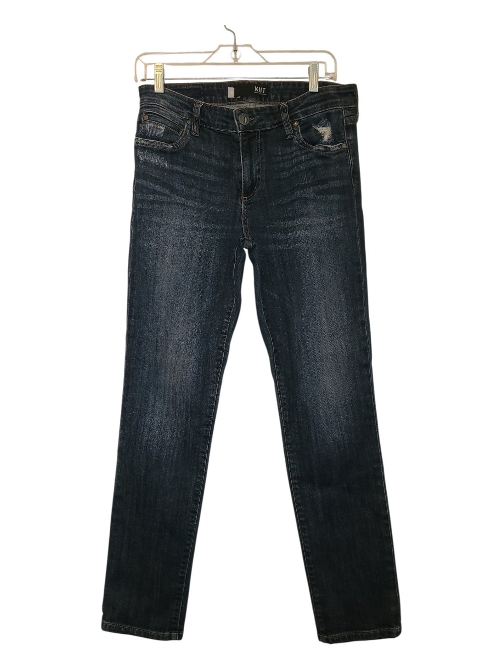 Kut from the Kloth Women's Dark Blue Slim Straight Jeans